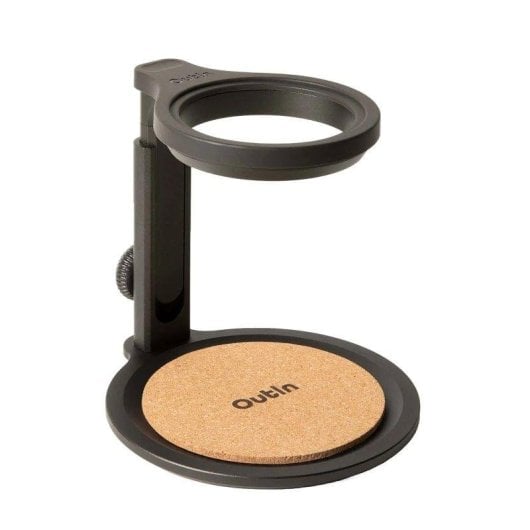 Soporte universal para café Outin Nano ajustable aluminio negro compacto