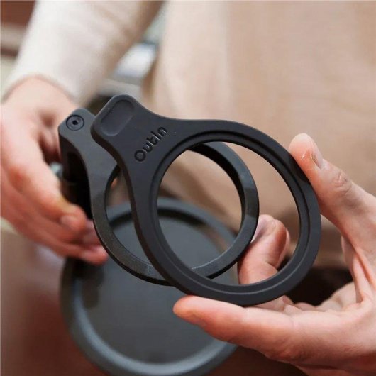 Soporte universal para café Outin Nano ajustable aluminio negro compacto