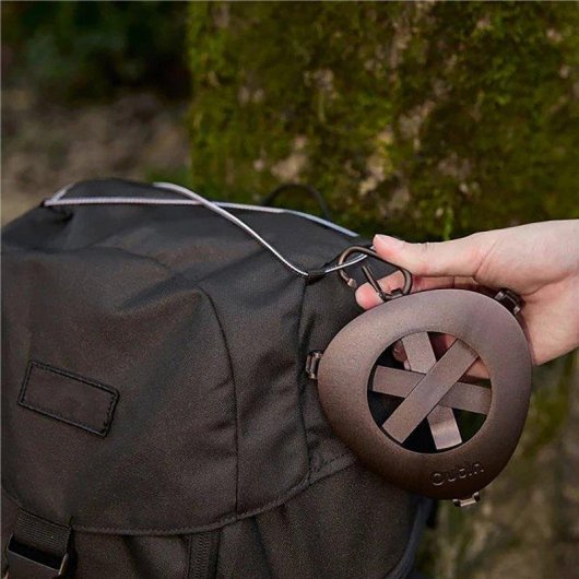 Soporte plegable Outin OU011 aluminio negro ultraligero para cafeteras portátiles