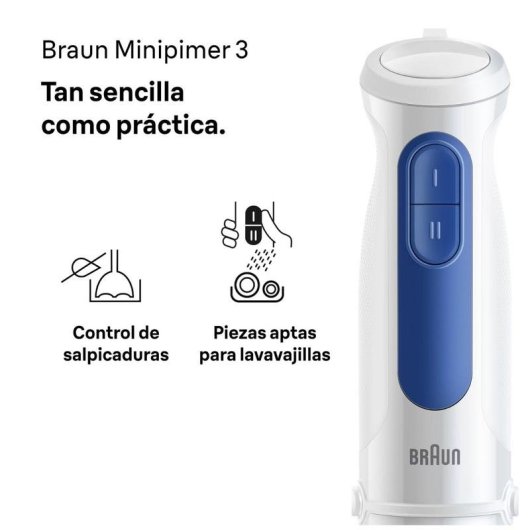 Licuadora Braun MultiQuick 3 MQ30202M 900 W acero inoxidable vaso 0,6 L