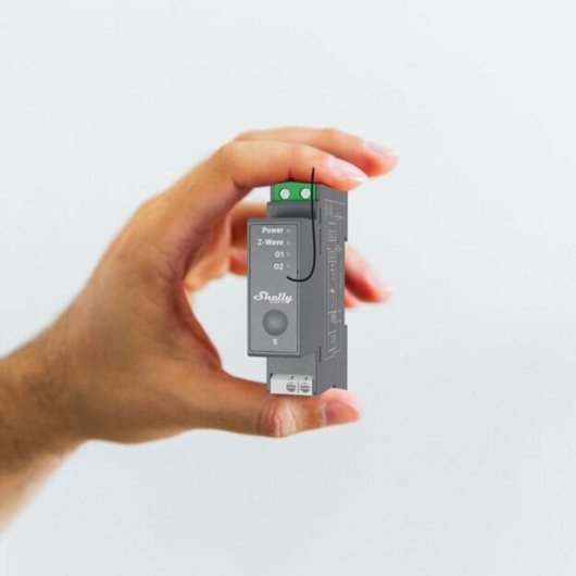 Relais Wi-Fi Shelly Qubino Wave Pro 2 Z-Wave Contrôle éclairage et portes, Rail DIN