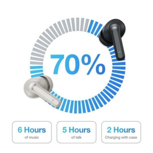 Auriculares AGM Buds 9 sem fios Bluetooth USB-C com Cancelamento de Ruído Bege