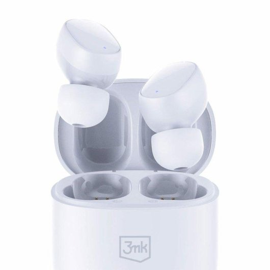 Ecouteurs 3MK FlowBuds sans fil Bluetooth 5.3 Réduction de Bruit Blancs
