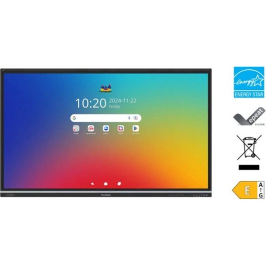 Pizarra interactiva ViewSonic IFP6551 65" 4K UHD Android 14 táctil 50 puntos