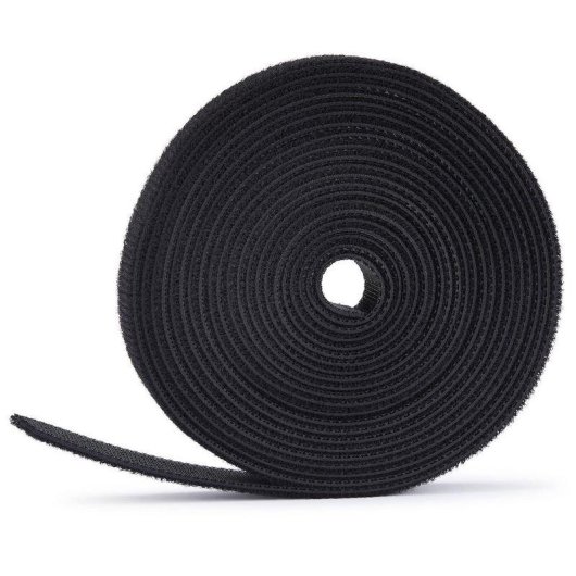 Organisateur de câbles StarTech.com HKLP7505B Velcro 22,8 m noir réutilisable