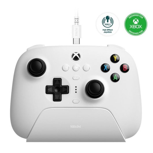 Comando 8Bitdo Ultimate 3-mode Branco Bluetooth USB Multiplataforma