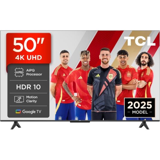 TV TCL LED 50V6C 50" 4K Ultra HD 60Hz Smart TV Google TV Dolby Vision HDR10+ Metallic