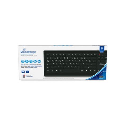 Teclado MediaRange MROS101-FR mecánico AZERTY francés cableado resistente salpicaduras