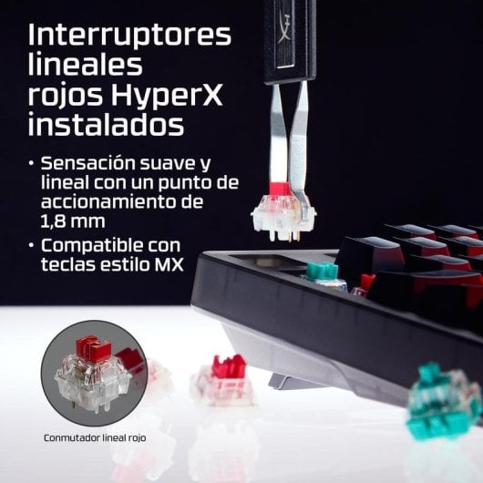 Tastiera HP HyperX Origins 2 1800 meccanica gaming RGB Hot-Swappable QWERTY ES