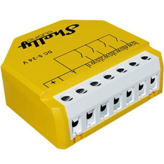 Relais Z-Wave Shelly Qubino Wave i4 DC Contrôle scénarios, 4 entrées, Encastrable