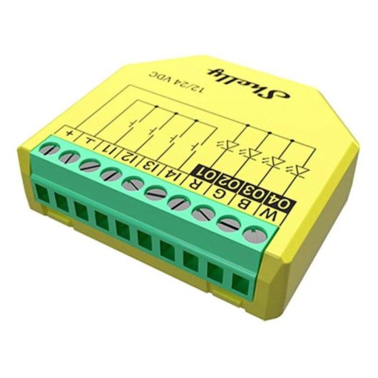 Relais Wi-Fi Shelly Plus RGBW PM Contrôle de l’éclairage, Suivi de l’énergie