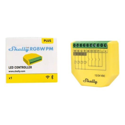 Relais Wi-Fi Shelly Plus RGBW PM Contrôle de l’éclairage, Suivi de l’énergie