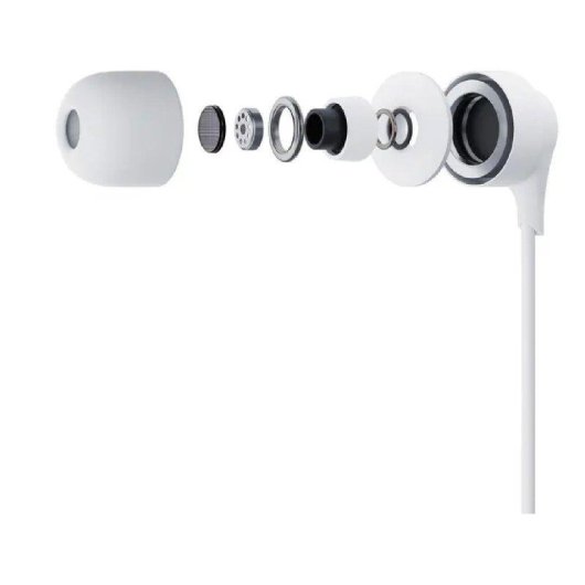Auriculaires 3MK Wired USB-C filaires avec micro, télécommande et contrôle du volume Blancs
