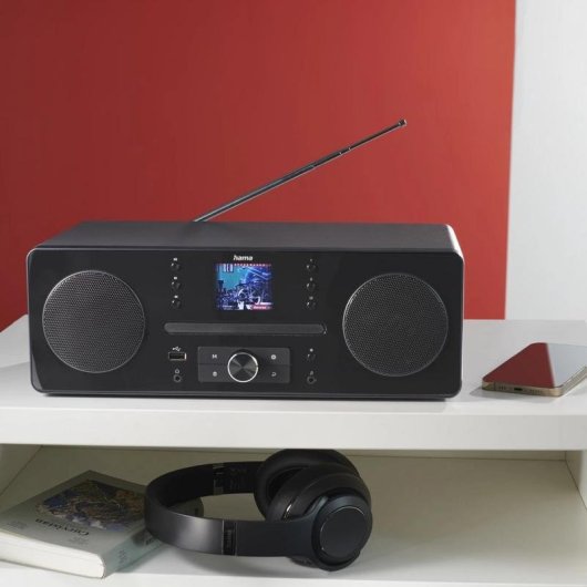 Radio Hama DR1560CBT Bluetooth, DAB+/FM, reproductor CD, pantalla 2.4"