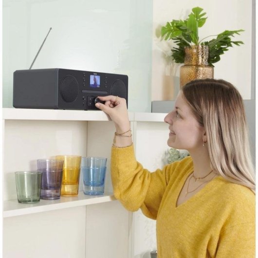 Radio Hama DR1560CBT Bluetooth, DAB+/FM, reproductor CD, pantalla 2.4"