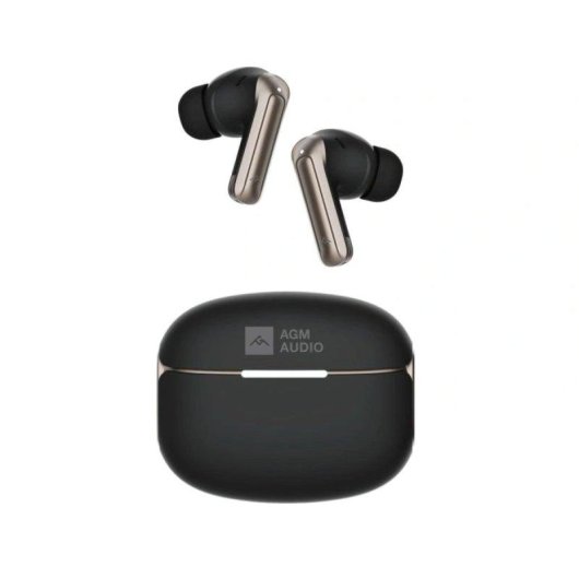 Auriculares AGM Buds 8 sem fios Bluetooth com Cancelamento de Ruído Pretos