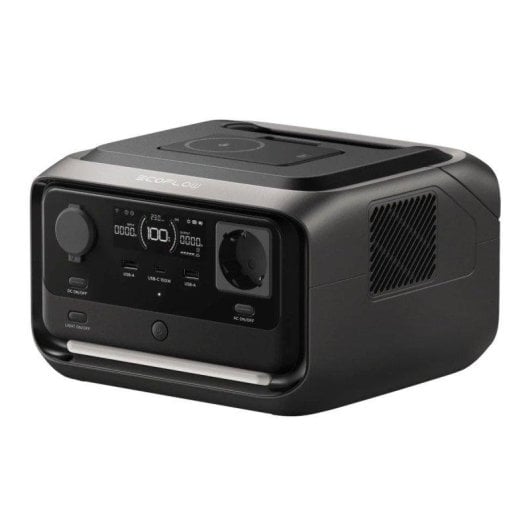 Estación de energía EcoFlow River 3 Plus 286Wh 2 puertos AC y 3 puertos USB Batería Li-ion Pantalla LCD Compatible UPS