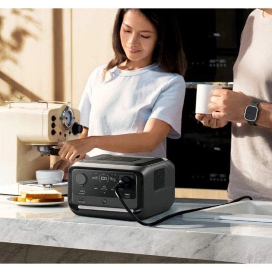 Estación de energía EcoFlow River 3 Plus 286Wh 2 puertos AC y 3 puertos USB Batería Li-ion Pantalla LCD Compatible UPS