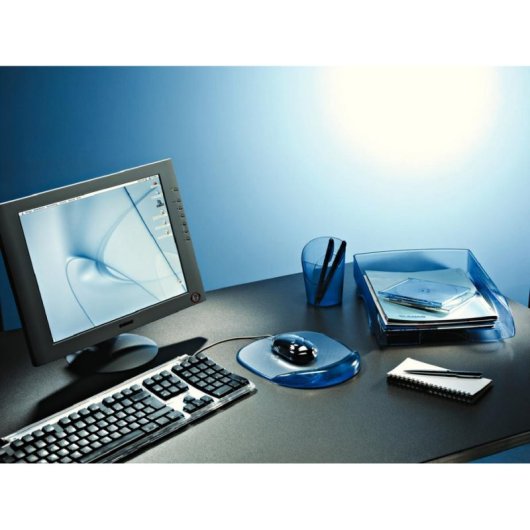 Alfombrilla Esselte 67046 Gel Azul Transparente ergonómica 235x285 mm