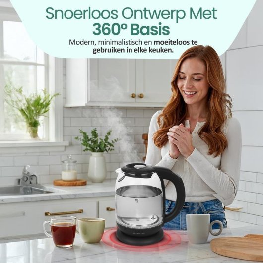 Bouilloire Emerio WK-119255.5 1,7L 2200W Verre LED Température