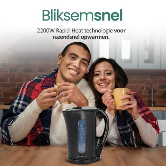 Bouilloire Emerio WK-123483 1,7 L 2200 W Noir sans fil