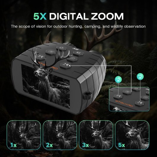 Gafas Visión Nocturna Gtguard N6 1.54" 5x Zoom 1080p Hd Con Ir 3w 2000mah