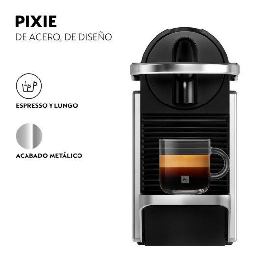 Cafetière à capsules DeLonghi Pixie EN127.S 1L 19 Bars Auto-stop Compacte