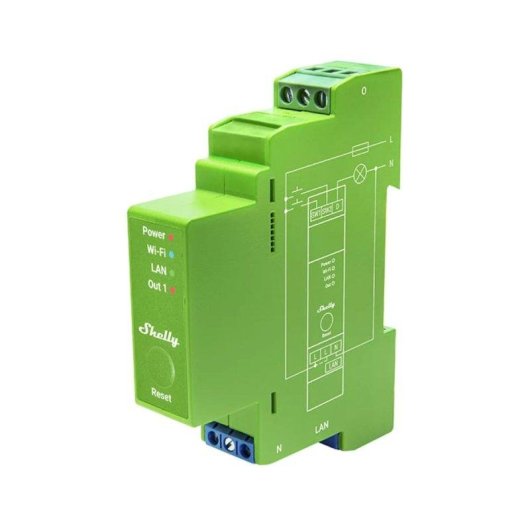 Relais Wi-Fi Shelly Pro Dimmer 1PM Connectivité LAN Wi-Fi Bluetooth Contrôle éclairage DIN