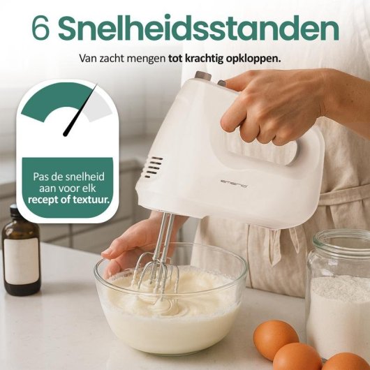 Batidora Emerio HM-124178 250 W 6 velocidades Turbo Blanco acero inoxidable