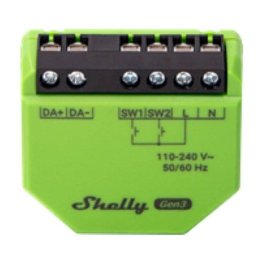 Relais Wi-Fi Shelly DALI Dimmer Gen3 Connectivité Wi-Fi Bluetooth Contrôle de l’éclairage, Suivi de l’énergie