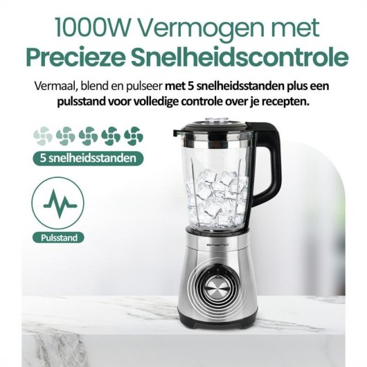 Licuadora Emerio BL-126794 1000 W 1,75 L 5 vitesses verre inox