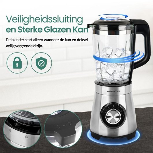 Licuadora Emerio BL-126794 1000 W 1,75 L 5 vitesses verre inox