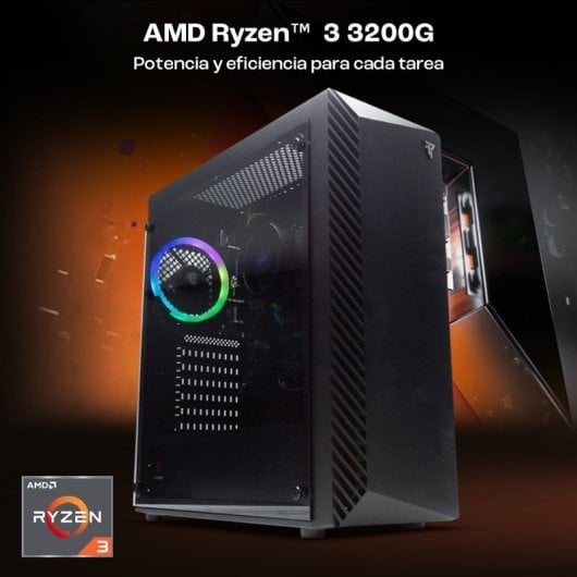 PC de bureau PcCom Work AMD Ryzen 3 3200G 16GB 500GB SSD Radeon Vega 8