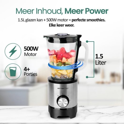 Licuadora Emerio BL-130988 1,5 L 500 W acier inoxydable picahielos