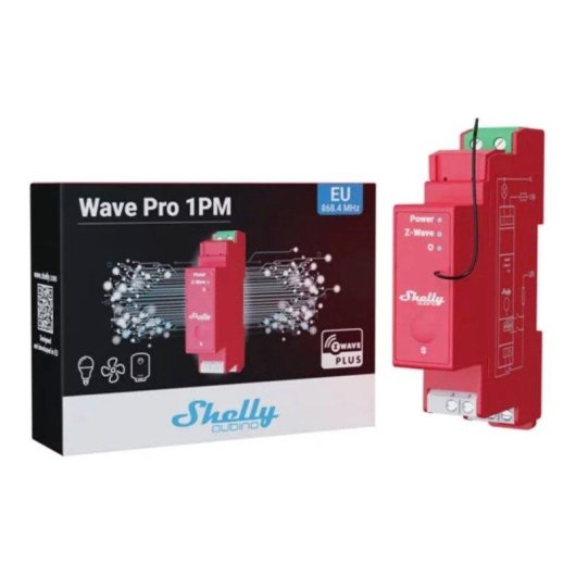 Relais Z-Wave Shelly Qubino Wave Pro Contrôle de circuits, Rail DIN, Suivi énergie