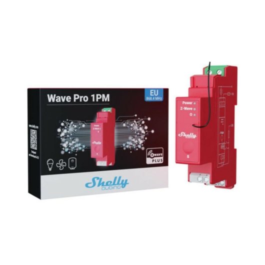 Relais Z-Wave Shelly Qubino Wave Pro Contrôle de circuits, Rail DIN, Suivi énergie