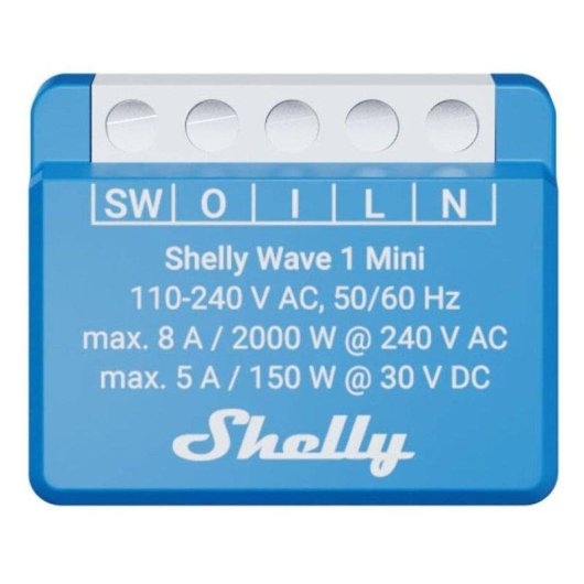 Relais Z-Wave Shelly Wave 1 Mini LR Contrôle d’équipements, Contact sec, Ultra-compact