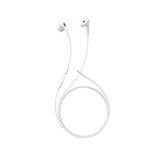 Écouteurs Baseus Encok HZ19 filaires Jack 3.5 mm avec micro blancs