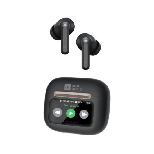 Auriculares AGM Buds 9 sem fios Bluetooth com Cancelamento de Ruído Pretos
