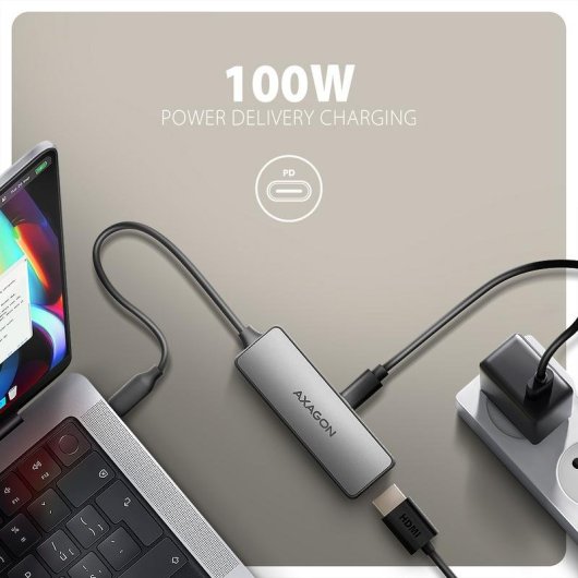 Adaptateur AXAGON RVC-HI8KPD USB-C HDMI 8K HDR10+ PD100W