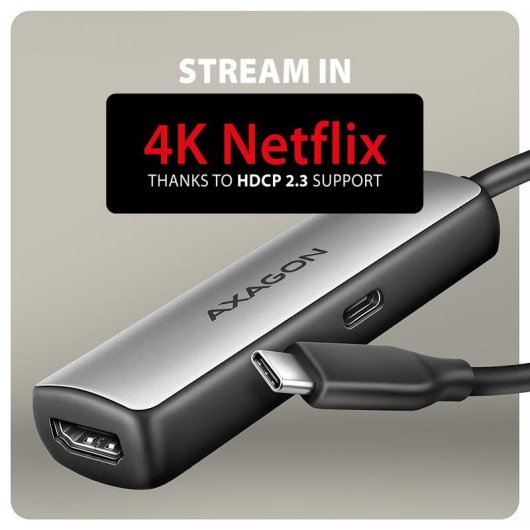 Adaptateur AXAGON RVC-HI8KPD USB-C HDMI 8K HDR10+ PD100W
