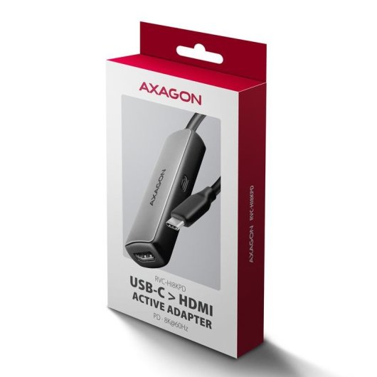 Adaptateur AXAGON RVC-HI8KPD USB-C HDMI 8K HDR10+ PD100W
