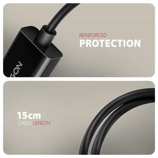 Adaptateur vidéo AXAGON RVD-HI20N DisplayPort HDMI 2.0b 0,15 m Noir