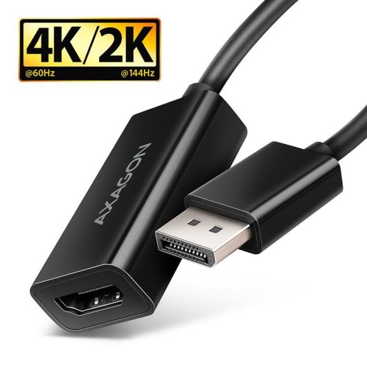 Adaptateur vidéo AXAGON RVD-HI20N DisplayPort HDMI 2.0b 0,15 m Noir