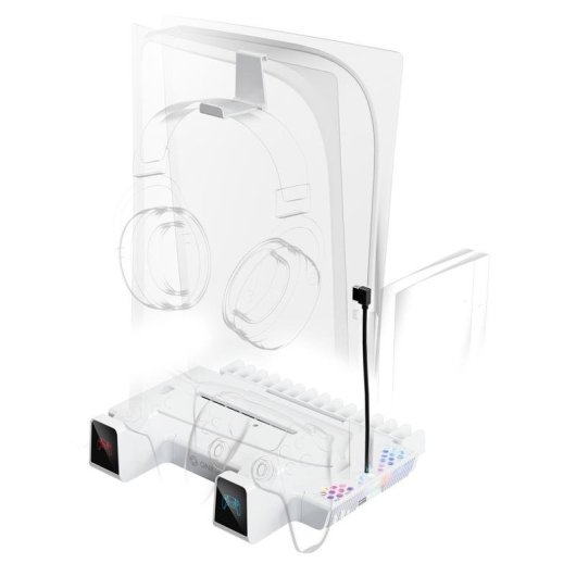 Base de carga ONiVERSE Nexus 5 PS5 Multifunción refrigeración LED blanca