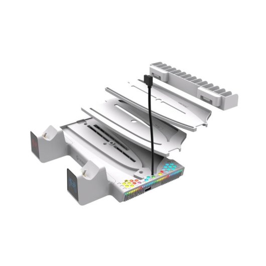 Base de carga ONiVERSE Nexus 5 PS5 Multifunción refrigeración LED blanca