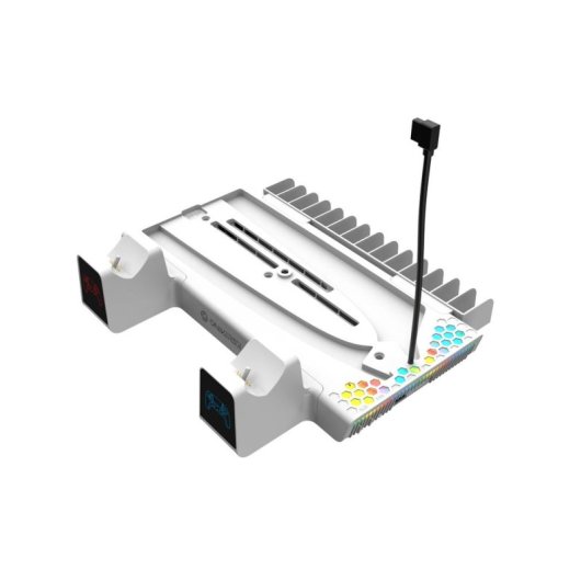 Base de carga ONiVERSE Nexus 5 PS5 Multifunción refrigeración LED blanca