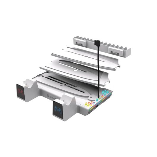 Base de carga ONiVERSE Nexus 5 PS5 Multifunción refrigeración LED blanca