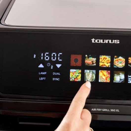 Friteuse sans Huile Taurus Grill 360 XL 10L 2800W Dual Cook 10 Programmes
