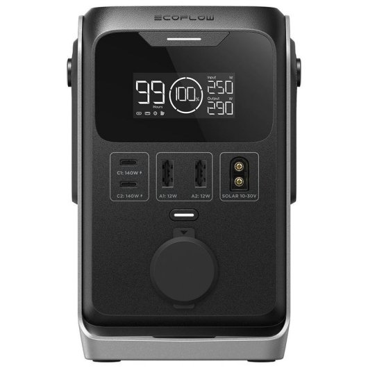 Estação de energia EcoFlow Trail 300 DC 288Wh 5 portas DC USB Bateria LiFePO4 Tela LCD